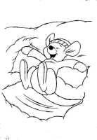 A coloring page of winnie the pooh - roo
